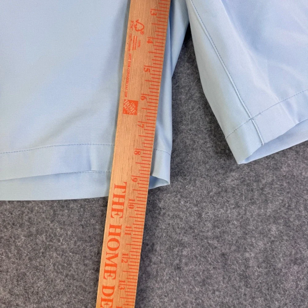 Criquet Mens Performance Golf Shorts Light Blue Flat Front Size 38 Austin TX